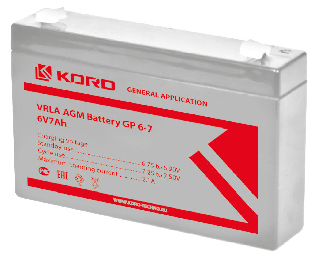 KORD GP 12-7 (12В 7 А/ч) Аккумуляторная батарея