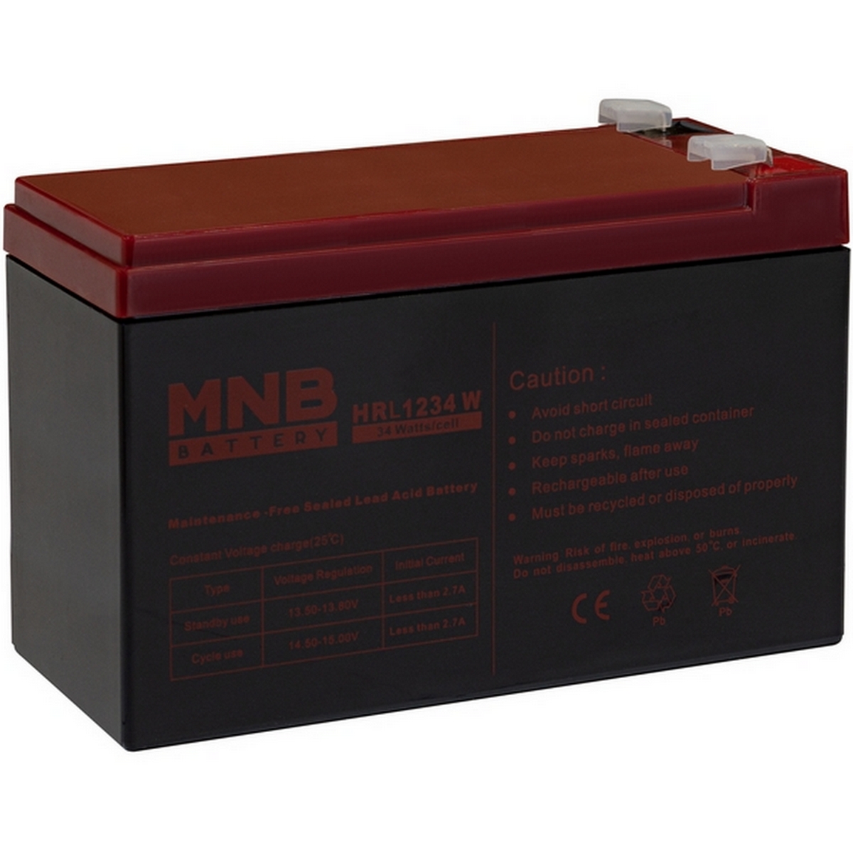 MNB HRL 1234 W 9А/ч 12В Аккумуляторная батарея