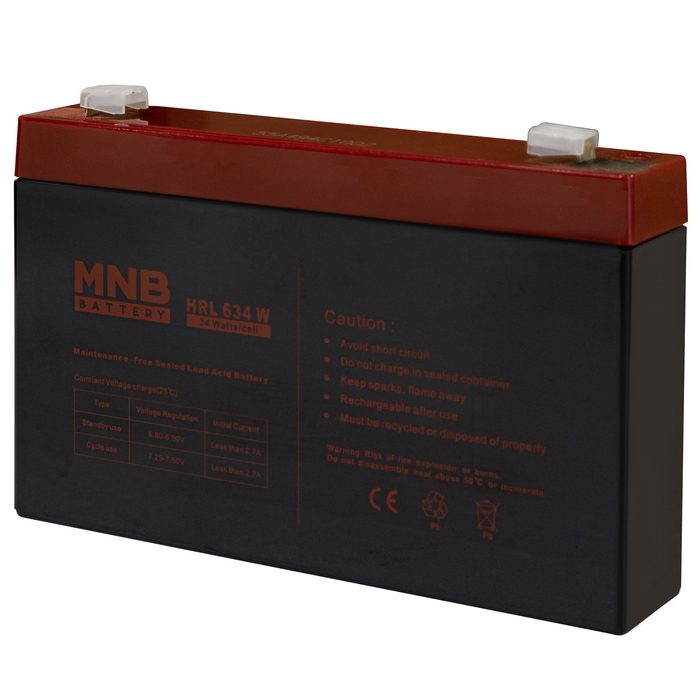MNB HRL634W 34А/ч 6В Аккумуляторная батарея