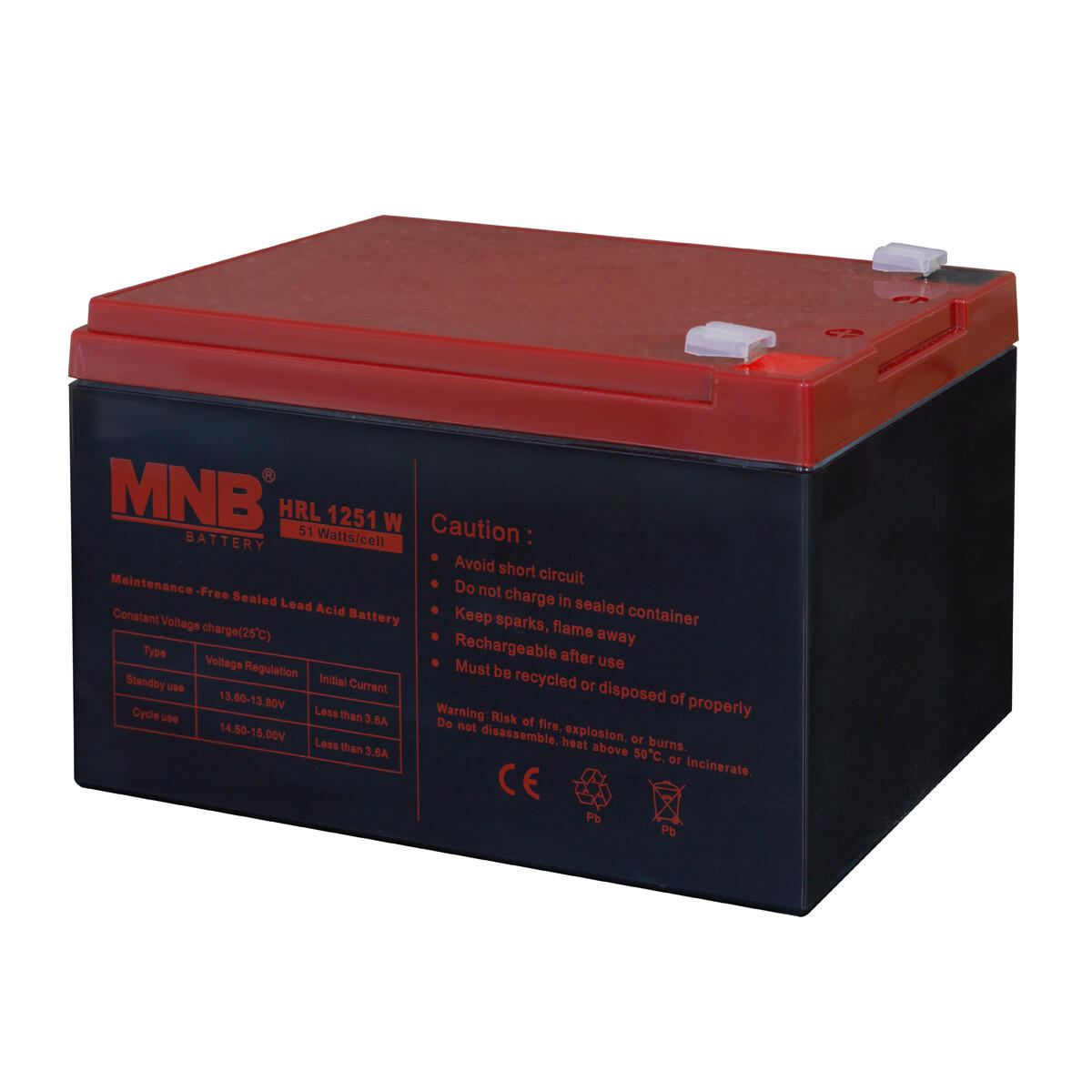 MNB HRL 1251 W 12А/ч 12В Аккумуляторная батарея