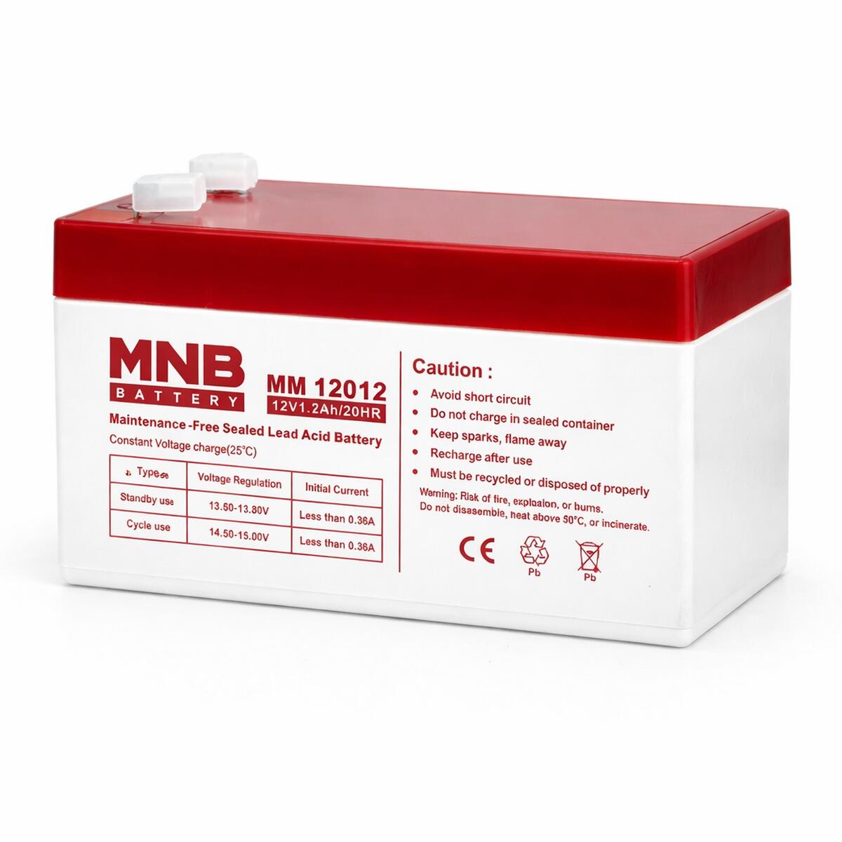 MNB MM 12012 1.2А/ч 12В Аккумуляторная батарея